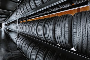 panorama-image-new-tire-is-placed-tire-storage-rack-tire-industry